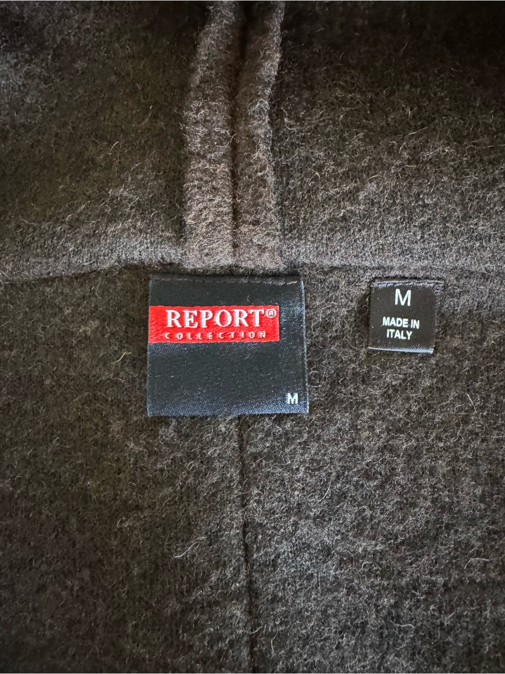 Report Collection Chocolate Brown Wool Knit Coat M ITALY - Picture 3 of 8